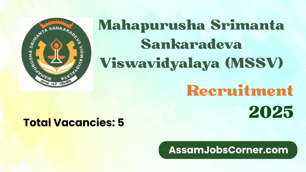 MSSV Recruitment 2025 – Teaching & Non-Teaching Posts