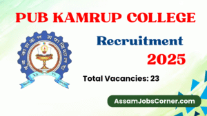 “Banner image for Pub Kamrup College ITEP Recruitment 2025, highlighting faculty job openings in Baihata Chariali, Assam.